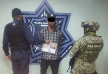 CAPTURAN SSPM Y MARINA A PRESUNTO EXTORSIONADOR DE NEGOCIOS