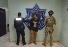 DETIENEN SSPM Y MARINA EN BARRIDO A SUJETO CON DROGA