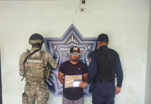 CAPTURA SSPM Y MARINA A HOMBRE CON ARMA BLANCA EN EL CENTRO