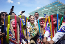 CON LA TRADICIONAL DANZA DE LOS VIEJITOS, MICHOACÁN LE DA LA BIENVENIDA A CLAUDIA SHEINBAUM