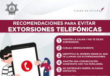 EMITE SSPM RECOMENDACIONES PARA NO SER VÍCTIMA DE EXTORSIÓN TELEFÓNICA