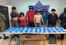 SSPM Y MARINA CAPTURAN A 6 GENERADORES DE VIOLENCIA EN CAJEME CON ARMA DE FUEGO Y DROGAS