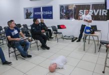 SE CAPACITA ACADEMIA DE POLICÍA MUNICIPAL CON CURSO DE PRIMEROS AUXILIOS