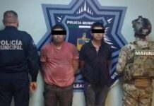 CAPTURAN SSPM Y MARINA A SUJETOS CON ARMA DE ALTO PODER, CARTUCHOS Y DROGAS