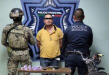 DETIENE SSPM A HOMBRE CON ARMA DE FUEGO, CRISTAL Y MOTOCICLETA ROBADA