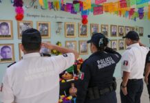 REALIZA SSPM HOMENAJE A POLICÍAS CAÍDOS A TRAVÉS DE ALTAR POR EL DÍA DE MUERTOS