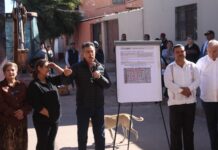 REALIZAN BANDERAZO DE OBRA EN CALLES DE LA COLONIA MIRAVALLE