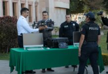 ENTREGA PRESIDENTE MUNICIPAL TRES PATRULLAS NUEVAS, DRON Y EQUIPO DE CÓMPUTO A SSPM