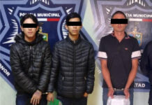 APREHENDE SSPM A TRES SUJETOS POR DELITO CONTRA LA SALUD Y MOTOCICLETA ROBADA