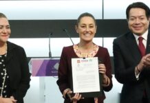 SHEINBAUM REGISTRA CANDIDATURA ANTE EL INE; RESPALDA INICIATIVAS DE AMLO