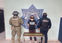 AGENTES DE LA SSPM Y MARINA DETIENEN A FÉMINA POR DELITO CONTRA LA SALUD