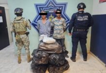SSPM Y MARINA SACAN DE LAS CALLES BOLSAS DE MARIHUANA Y CRISTAL