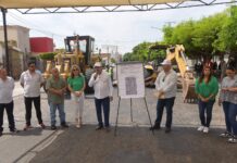 PONE EN MARCHA LAMARQUE CANO OBRA DE PAVIMENTACIÓN EN CALLE NUEVO LEÓN ENTRE ALLENDE E HIDALGO