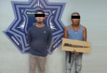 APREHENDE SSPM A SUJETO POR VIOLENCIA FAMILIAR Y A OTRO CON ARMA BLANCA