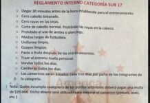 Circula en redes sociales el reglamento interno que puso el técnico de la Sub 17 de América de Cali, Jersson González, a toda su plantilla.