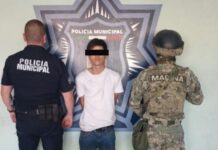 *SSPM Y MARINA DETIENEN A JOVEN POR PRESUNTA DROGA EN LA COLONIA EUSEBIO KINO*