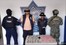 *TRABAJO COORDINADO ENTRE SSPM Y MARINA LOGRA DETENCIÓN DE DOS PRESUNTOS POR POSESIÓN DE DROGA Y UNO POR ROBO A COMERCIO*