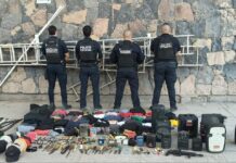 REALIZAN CORPORACIONES DE SEGURIDAD REVISIÓN SORPRESA EN EL CERESO DE CAJEME; ASEGURAN HASTA UNA RÉPLICA DE ARMA