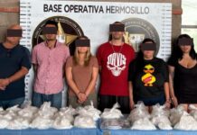 Mesa Estatal de Seguridad asegura más de 32 kilos de cristal y detiene a seis personas