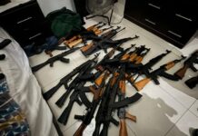 Asegura Mesa Estatal de Seguridad arsenal de alto poder en SLRC
