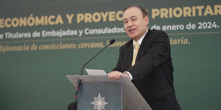 IMPULSA GOBERNADOR DURAZO PLAN SONORA ANTE EMBAJADORES Y CÓNSULES DE MÉXICO