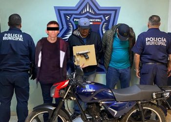 CAPTURAN ELEMENTOS DE LA SSPM A TRES SUJETOS POR PORTACIÓN DE ARMA DE FUEGO