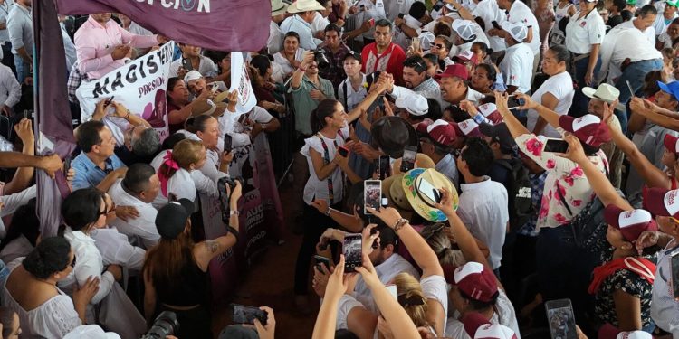 MÁS DE 100 MIL PERSONAS MUESTRAN SU APOYO A CLAUDIA SHEINBAUM EN CAMPECHE, TABASCO Y VERACRUZ RUMBO A LA PRESIDENCIA DE MÉXICO