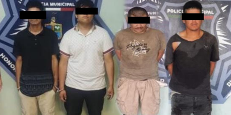 DETIENE POLICÍA MUNICIPAL EN PATRULLAJES A 4 PRESUNTOS