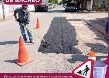 EL H. AYUNTAMIENTO INFORMA SOBRE DIVERSOS PUNTOS EN DONDE SIGUEN TRABAJANDO CON BACHEO