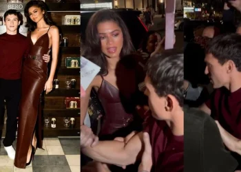 ¿Héroe o violento? Tom Holland empuja a fans que pidieron autógrafo a Zendaya en evento