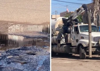 Oomapasc atiende llamado de vecinos de la Jardines del Valle por drenajes colapsados