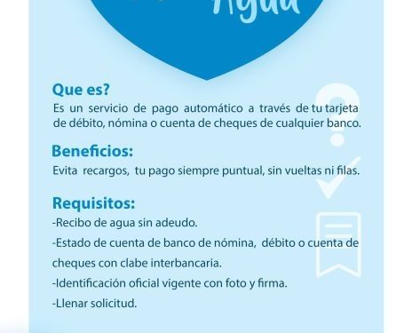 ¡Domicilia tu pago de agua!