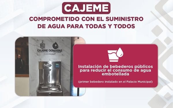 SE INSTALA BEBEDERO PÚBLICO EN CAJEME