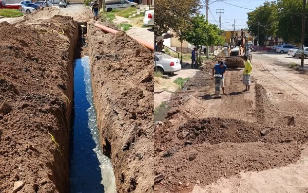 OOMAPASC REALIZA REPARACIONES EN COL. NUEVO CAJEME