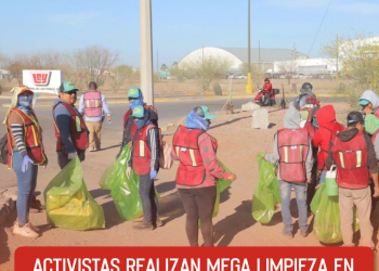 Activistas realizan mega limpieza en carretera Hermosillo-Bahía de Kino