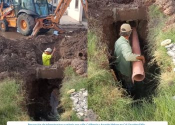 SE REALIZA REPARACIÓN EN COL. FAUSTINO FÉLIX: OOMAPASC