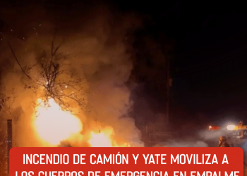 Incendio de camión y yate moviliza a los cuerpos de emergencia en Empalme