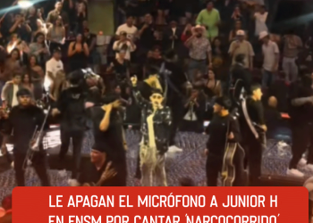 Le apagan el micrófono a Junior H en FNSM por cantar ‘narcocorrido’