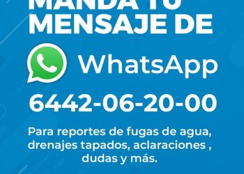 MANDA TU REPORTE A OOMAPASC, POR WHATSAPP