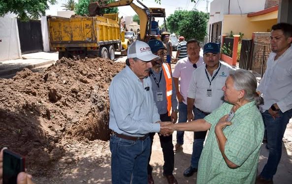 ALCALDE DE CAJEME, SUPERVISA OBRAS DE OOMAPASC