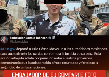 Embajador de EU comparte foto de la entrega de Chávez Jr. a México