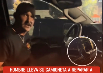 Hombre lleva su camioneta a reparar a un concesionario y la encuentra en la madrugada afuera de un Home Depot