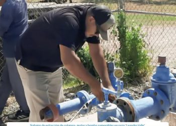 REALIZAN REPARACIONES EN POZO DE LA LEANDRO VALLE