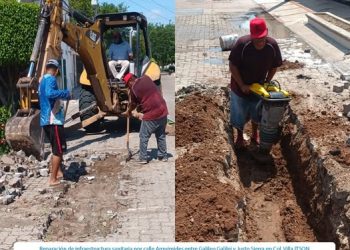 OOMAPASC REALIZA REPARACIONES EN COL. VILLA ITSON