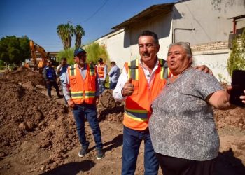 Presidente Municipal, Javier Lamarque supervisó la construcción de un nuevo colector que fortalecerá el sistema de drenaje