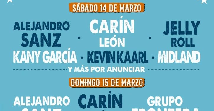 Carín León revela cartel de “La Cura Fest” con Alejandro Sanz y Jelly Roll
