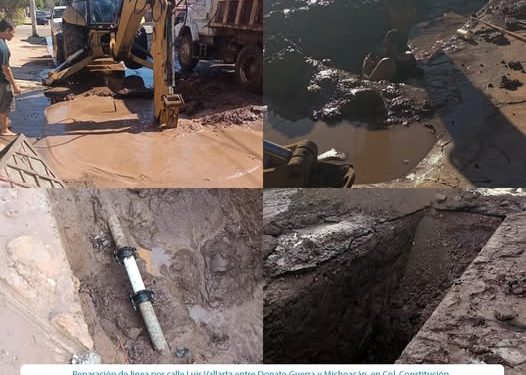 OOMAPASC REALIZA REPARACIONES EN COL. CONSTITUCIÓN