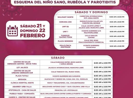 JORNADA MASIVA DE VACUNACIÓN EN CAJEME