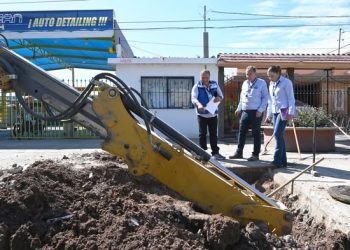 Trabajos de reparación de infraestructura sanitaria por Blvd. Ramírez entre Tabasco y Coahuila