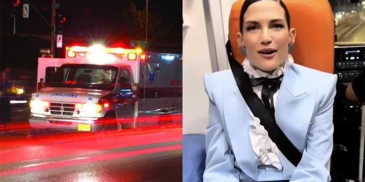 NATALIA JIMÉNEZ ENFRENTA CRÍTICAS POR USAR AMBULANCIA COMO TRANSPORTE